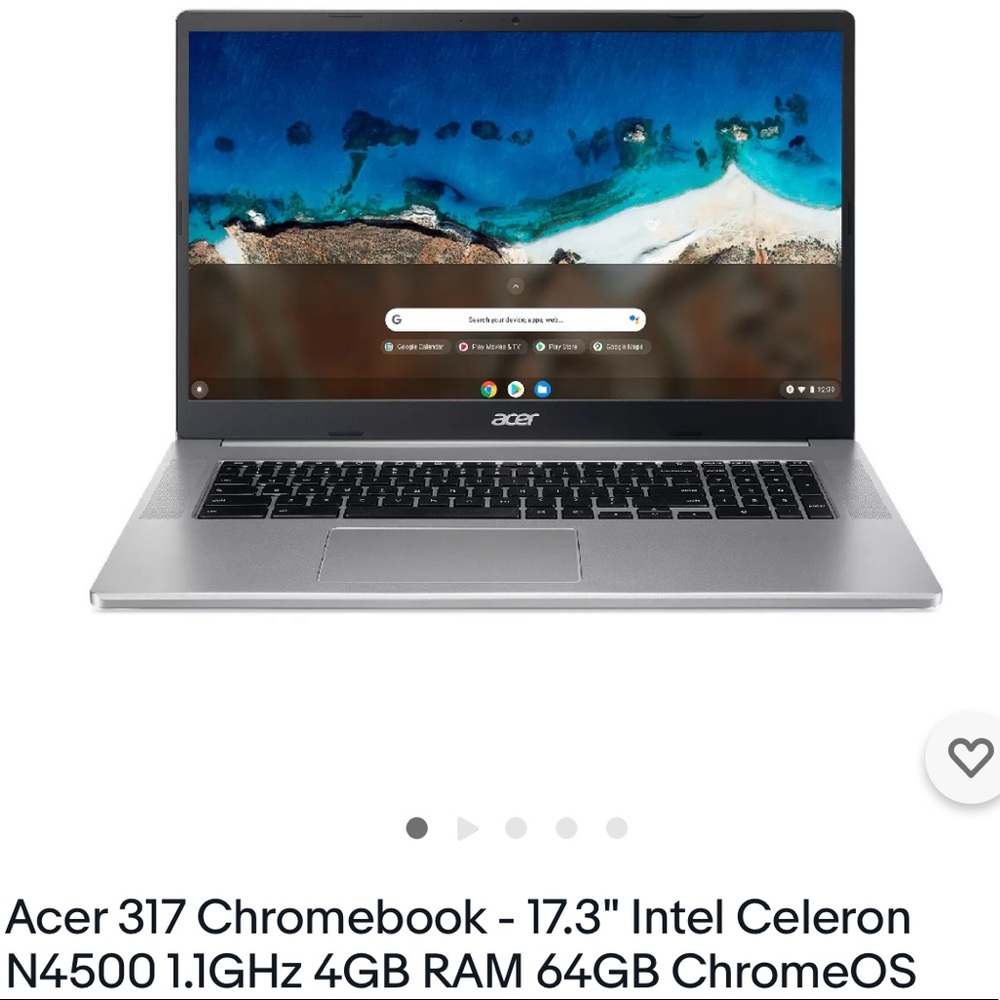 Acer 317 Chromebook - 17.3" Intel Celeron N4500 1.1GHz 4GB RAM 64GB ChromeOS